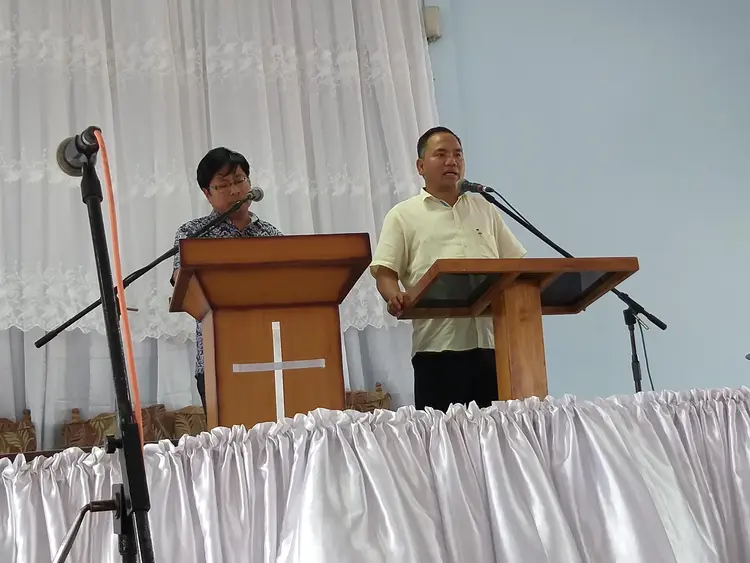 Rev.Rettiar G.Momin, Director Missions GBC at Ampati Baptist Church
