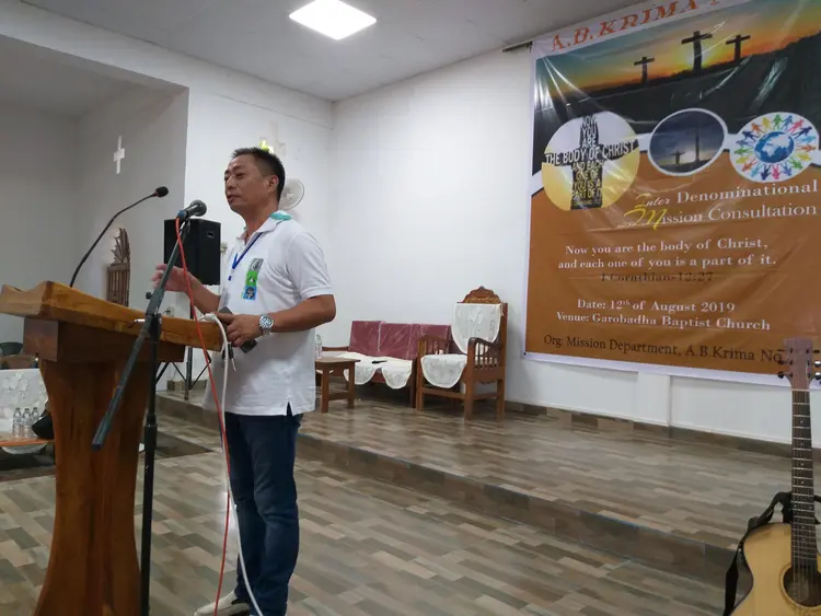 Rev.Veikho Assow, at Garobadha Baptist Church